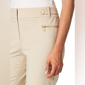 Calvin Klein Tan Trousers with Gold Button